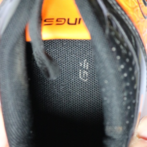 Rawlings Cleats Men's Size 7 Lace Up, Orange and Black - Picture 8 of 11